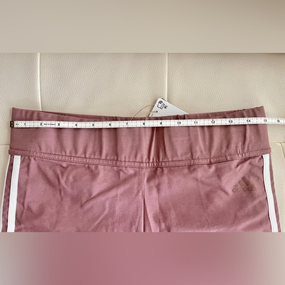 Adidas 3-STRIPES HIGH-WAISTED Short leggings/ Biker Shorts 5” - Picture 4 of 4